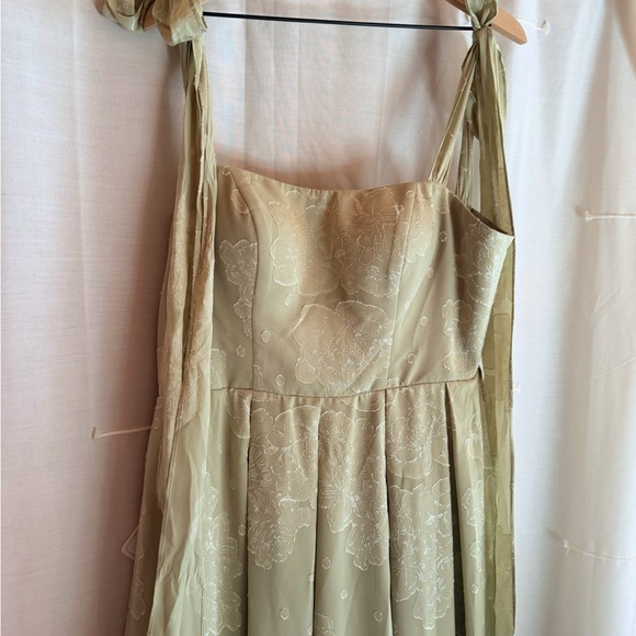 Azazie Anesa Celadon Green Floral Maxi Dress - Picture 2 of 5